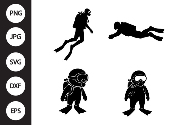 Diver SVG, Diver Clipart example image 1
