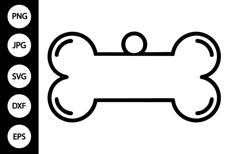 Dog Bone Silhouette Image 24