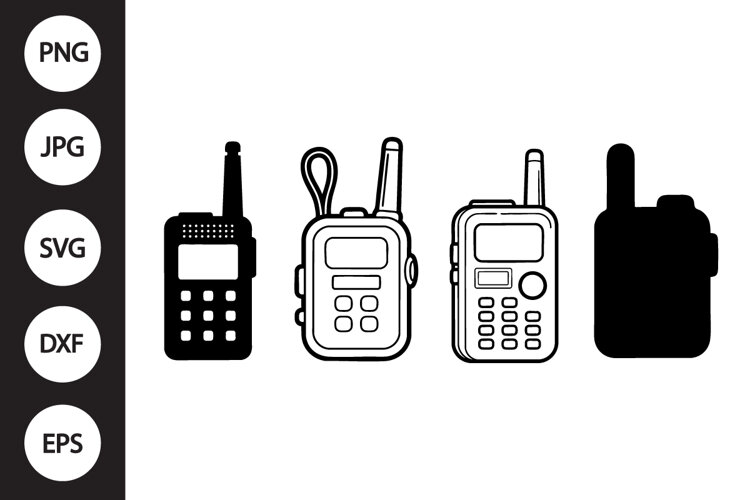 Handheld Radio SVG, Handheld Radio Clipart example image 1