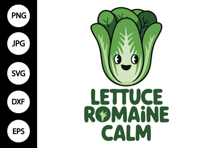 Lettuce Romaine Calm SVG example image 1