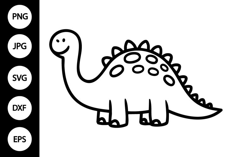 Silhouette Dinosaur Clipart Image 7