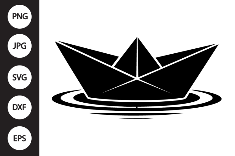 Paper Boat SVG example image 1