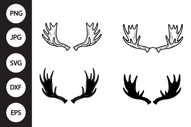 Moose Antlers SVG, Moose Antlers Clipart example image 1