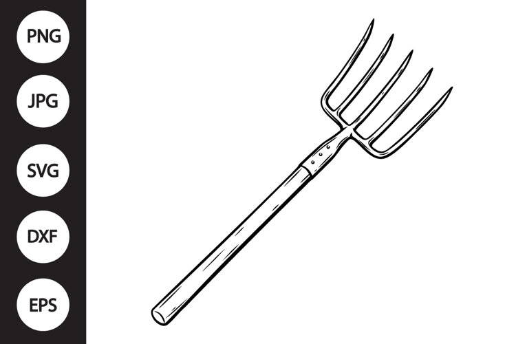 Garden Pitchfork SVG example image 1