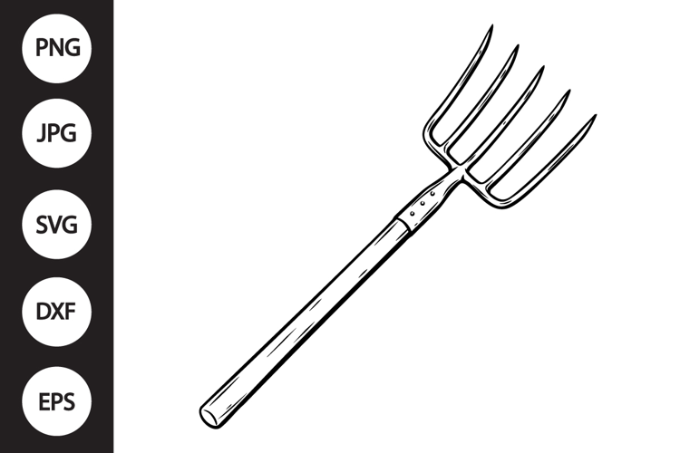 Garden Pitchfork SVG