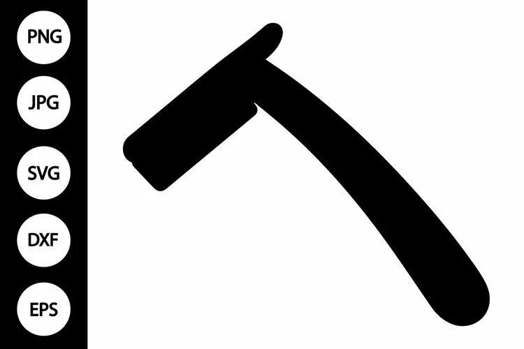 Silhouette Straight Razor SVG