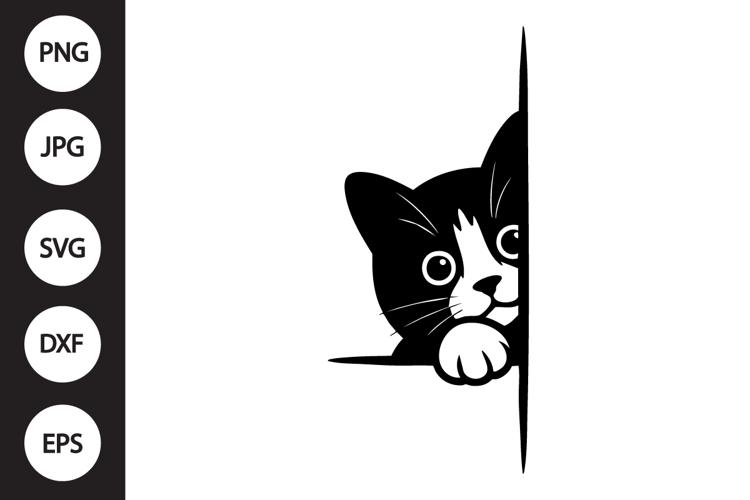 Cat Peeking Svg