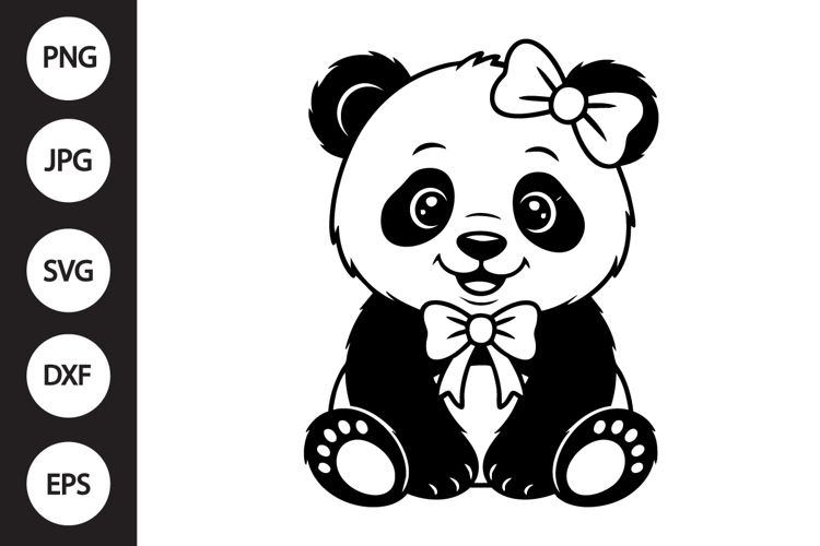 Panda Silhouette Image 8