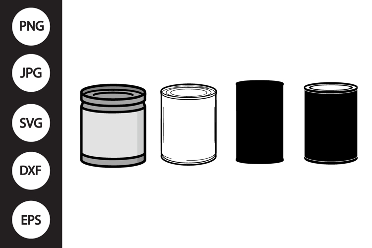 Tin Can SVG, Tin Can Clipart