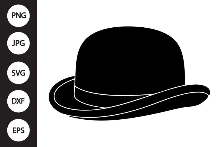 Bowler Hat SVG example image 1