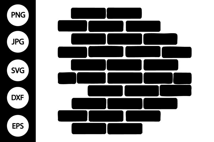 Silhouette Brick Wall SVG example image 1