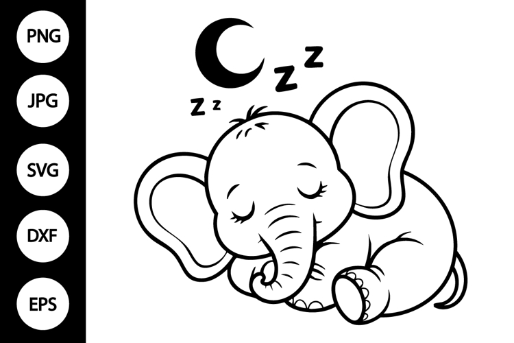 Baby Elephant SVG