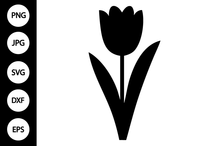 Silhouette Tulip SVG