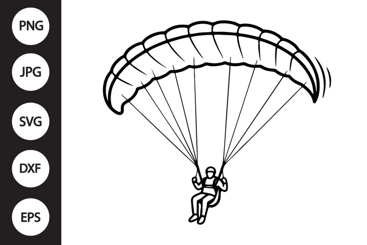 Paragliding SVG example image 1
