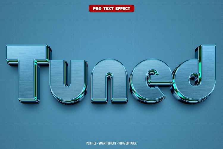 Tuned 3D editable text effect