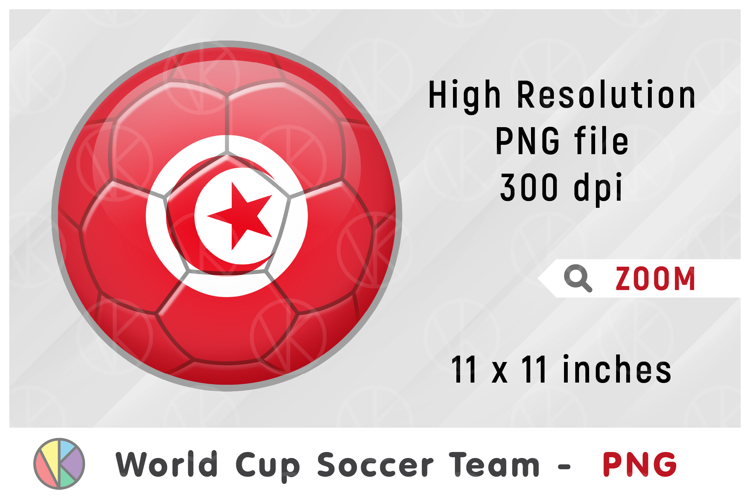 Tunisia National Team Soccer Ball. World Cup 2026