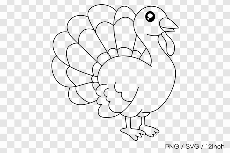 Big Thanksgiving farm turkey bird feather PNG animal clipart