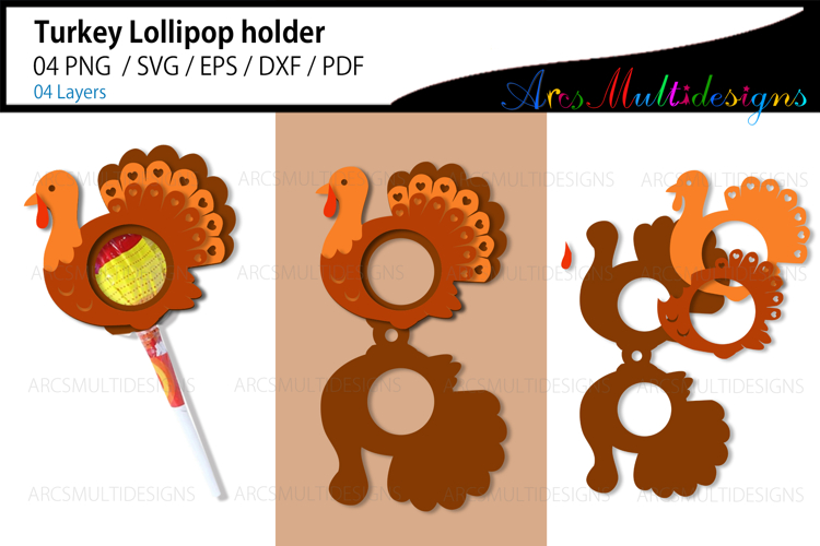 Cute Thanksgiving turkey Lollipop Holder