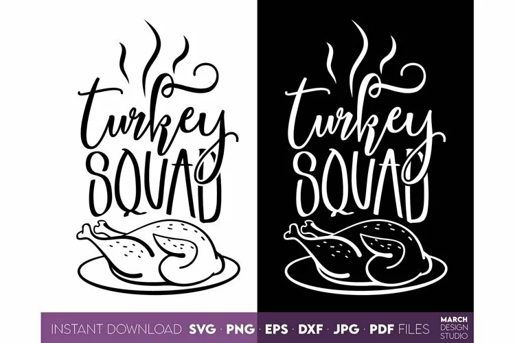 Turkey Squad Shirts Design | Thanksgiving Turkey PNG