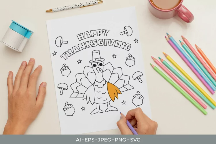 Turkey Thanksgiving Coloring Page