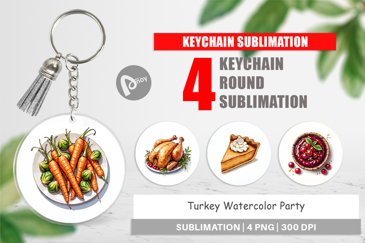 Turkey Party Keychain