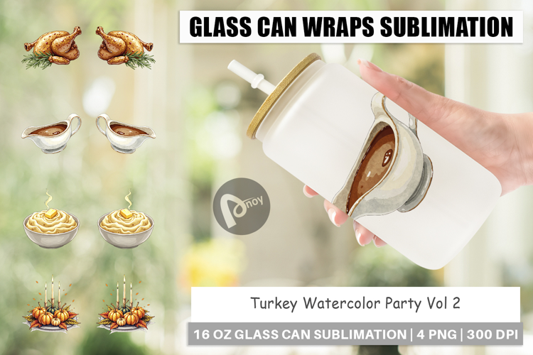 Turkey Party Glass Can