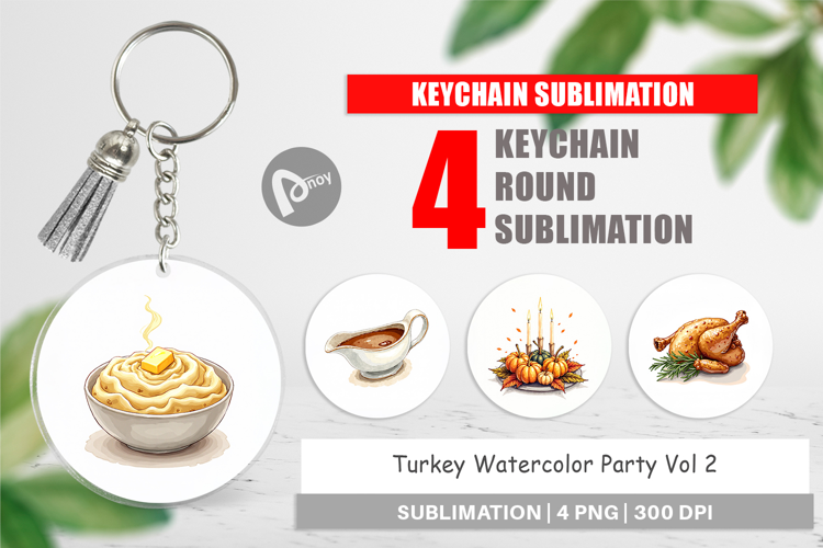 Turkey Party Keychain