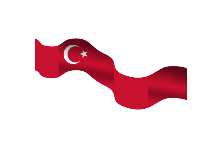 Turkish Republic Day Holiday Decoration Wave Flag Graphic
