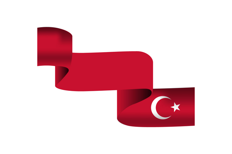 Turkish Republic Day Holiday Decoration Wave Flag Vector