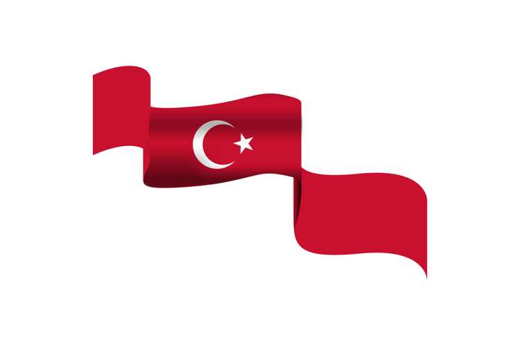 Turkish Republic Day Holiday Element Wave Flag Graphic
