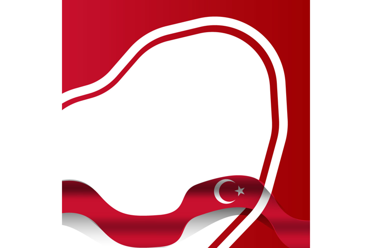Turkish Republic Day Holiday Twibbon Banner Vector