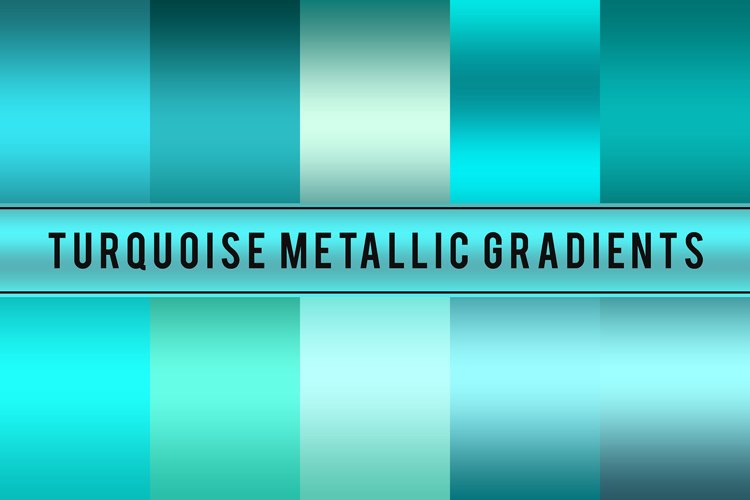 Turquoise Metallic Gradients example image 1