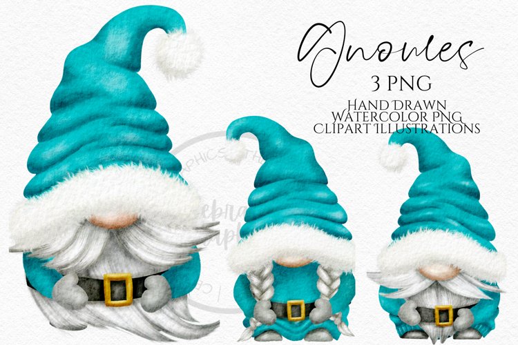 Turquoise Santa Christmas Gnomes