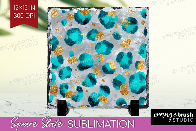 Turquoise Texture Slate PNG - Glitter Background Square