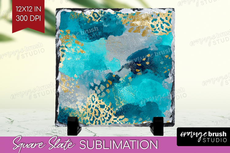 Turquoise Texture Slate PNG - Glitter Background Square