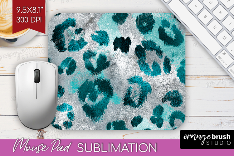 Turquoise Texture Mouse Pad Sublimation - Glitter Background