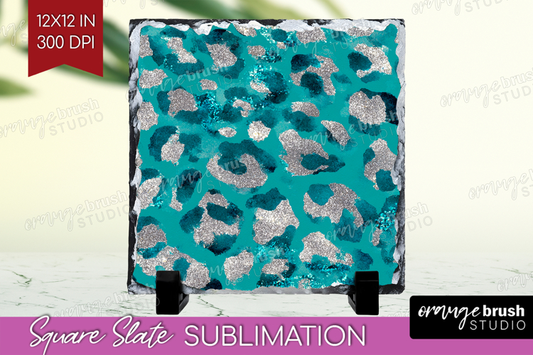 Turquoise Texture Slate PNG - Glitter Background Square