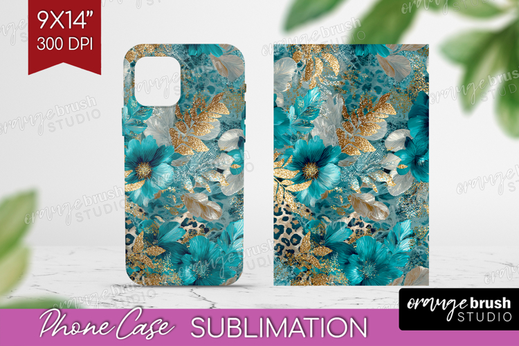 Turquoise Texture Phone Case PNG - Glitter Background Case