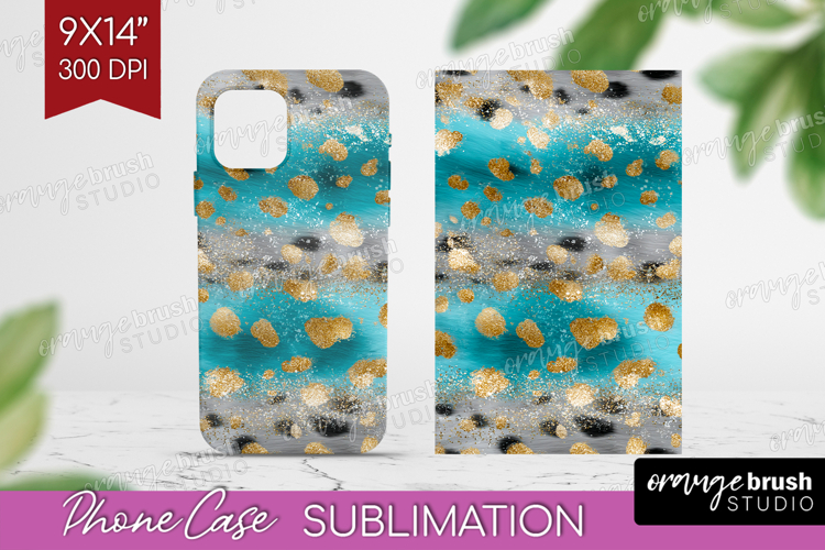 Turquoise Texture Phone Case PNG - Glitter Background Case