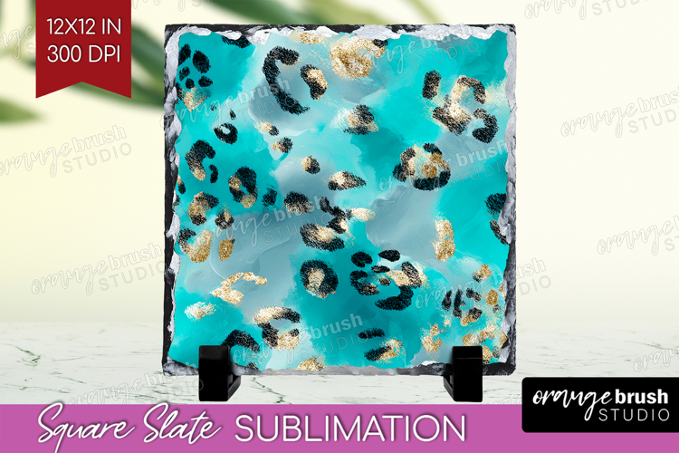 Turquoise Texture Slate PNG - Glitter Background Square