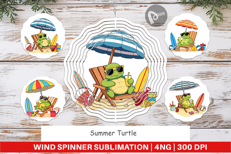Wind Spinner Summer Turtle