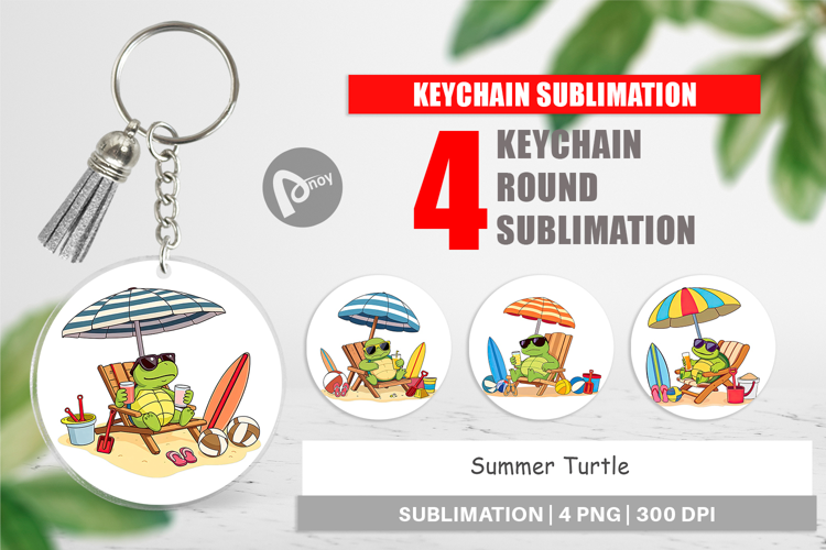 Keychain Summer Turtle