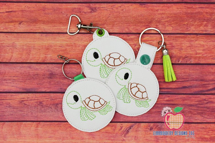 Turtle ITH Snaptab Keyfob Design