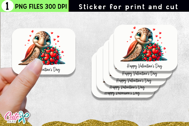 Turtle Sticker | Printable PNG for Cut Crafts