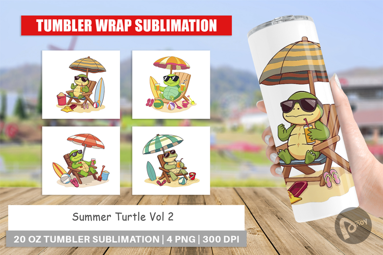 Tumbler Summer Turtle