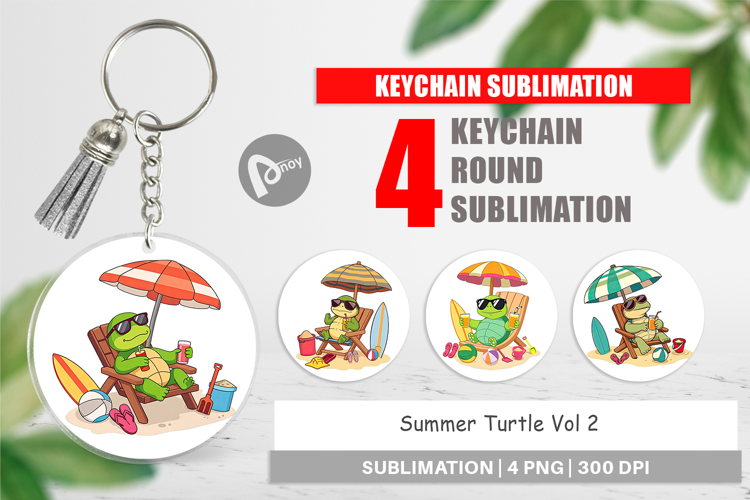 Keychain Summer Turtle