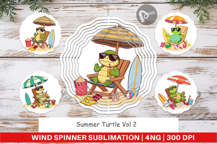 Wind Spinner Summer Turtle