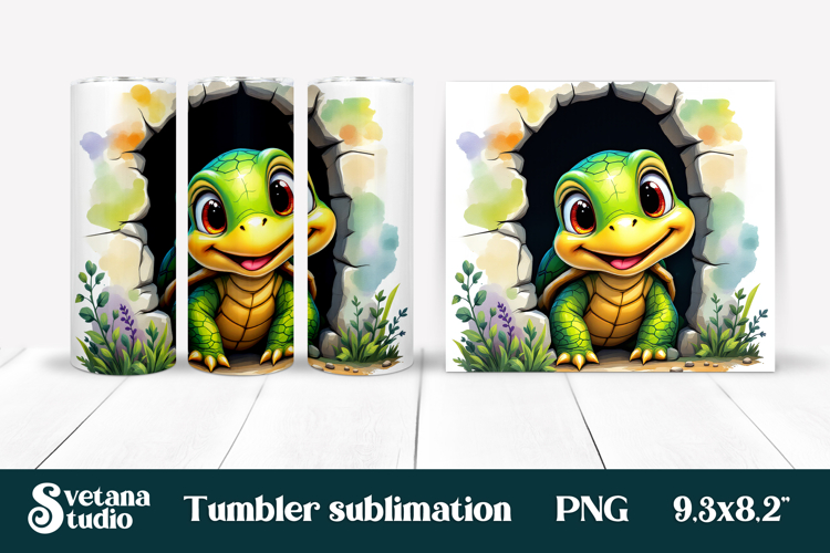 Cute turtles tumbler wrap | Turtle tumbler PNG wrap