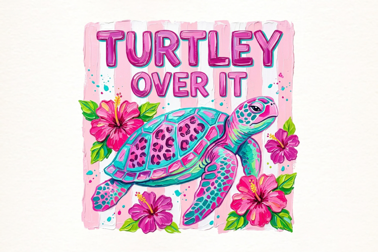 Turtley Over It Sea Turtle PNG