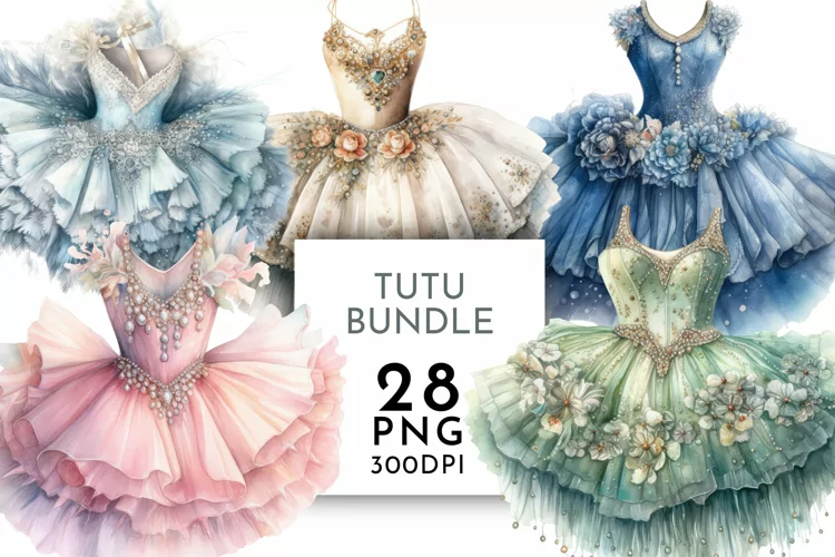 Tutu Ballet Dress | Watercolour Clipart PNG